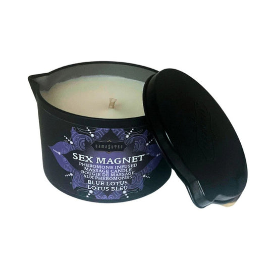 Kama Sutra Sex Magnet Massage Candle (With Pour Spout) Blue Lotus 170g