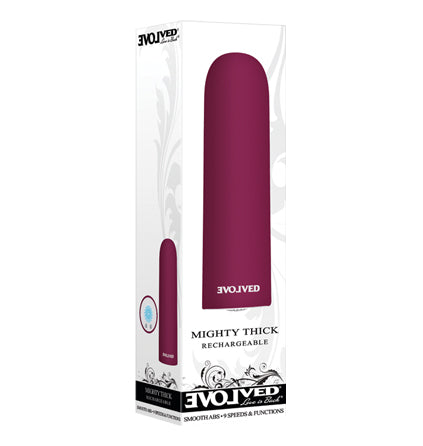 Evolved Mighty Thick Burgundy Red 9cm USB Rechargeable Bullet Vibrator