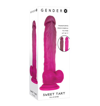 Gender X SWEET TART Purple/Pink 21cm Colour Changing Dong Dildo