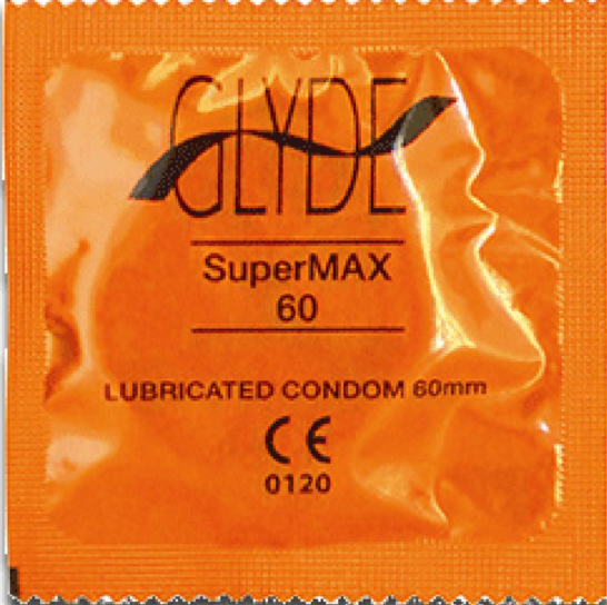 Glyde SuperMax 60mm Vegan Friendly Condoms - BULK PACK 100 Pieces