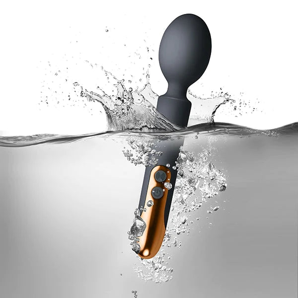 Rocks Off Oriel Rechargeable Massage Body Wand Vibrator Black & Copper