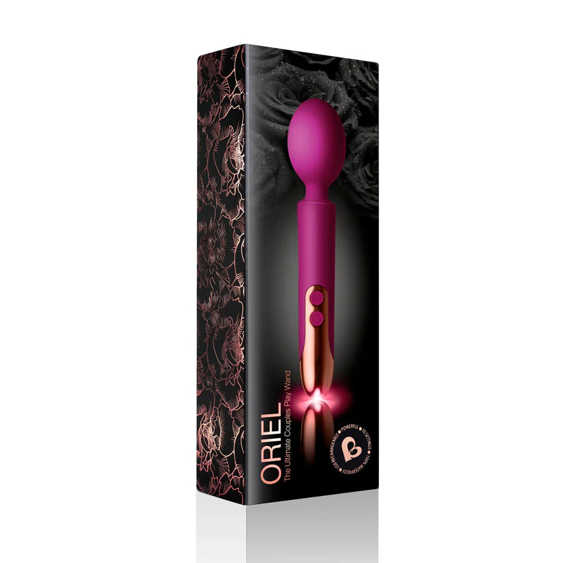 Rocks Off Oriel Rechargeable Massage Body Wand Vibrator Fuchsia & Copper