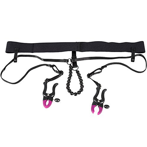 Bad Kitty Pearl String with Silicone Clamps Labia Spreader