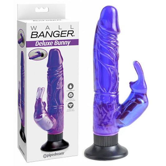 Pipedream Wall Bangers Deluxe - Purple 22.9cm (9") Rabbit Vibrator