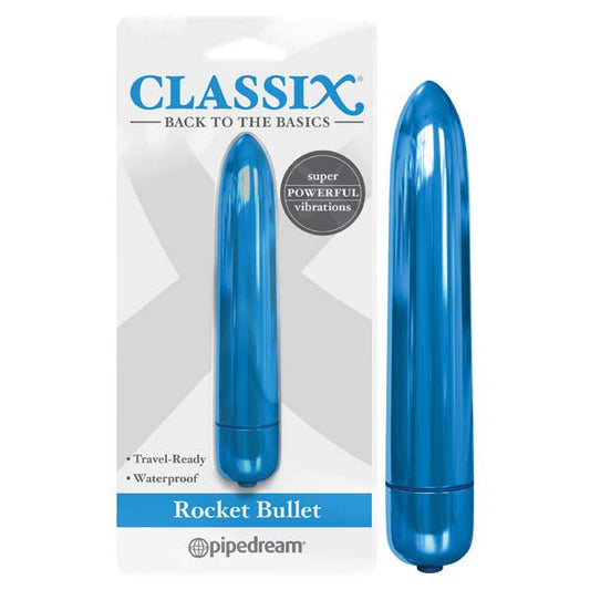 Pipedream | Classix Rocket Bullet - Metallic Blue 8.9cm Bullet Vibrator