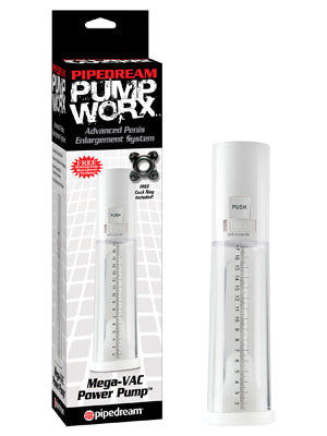 Pipedream Pump Worx Mega-Vac Power Pump - White Automatic Penis Pump