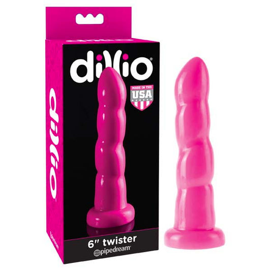 Pipedream Dillio 6" Twister Pink 15.2cm Dong Dildo