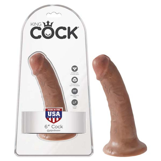 Pipedream King Cock 6" Cock Tan 15.2cm Dong Dildo