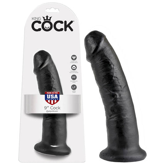 Pipedream King Cock 9" Black 22.9cm Dildo Dong with Suction