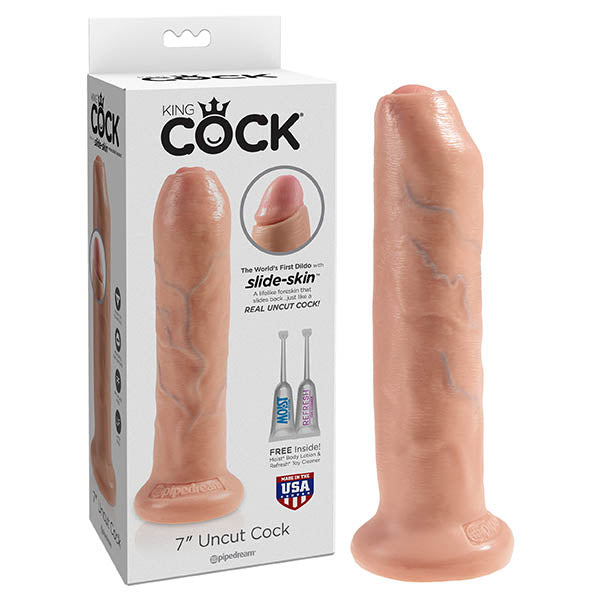 Pipedream King Cock 7" Uncut Flesh 17.8 cm Dong Dildo