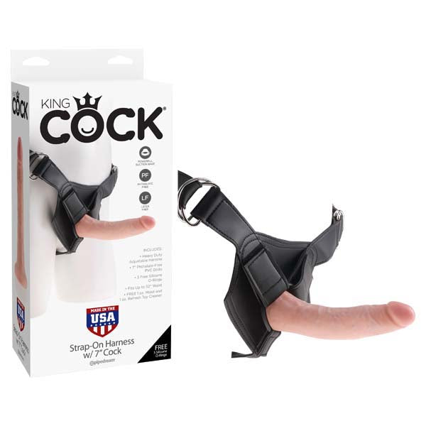 Pipedream King Cock Strap-On Harness With 7" Cock Flesh 17.8cm Strap-On Dildo