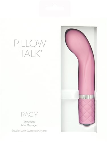 Pillow Talk Racy Mini G-Massager Vibrator w Swarovski Crystal - Pink