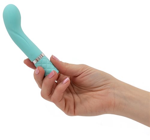 Pillow Talk Racy Mini G-Massager Vibrator w Swarovski Crystal - Teal