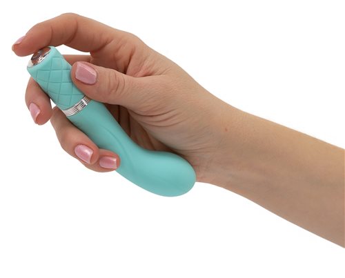 Pillow Talk Racy Mini G-Massager Vibrator w Swarovski Crystal - Teal