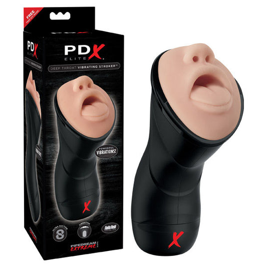 Pipedream PDX Elite Deep Throat Vibrating Mouth Stroker