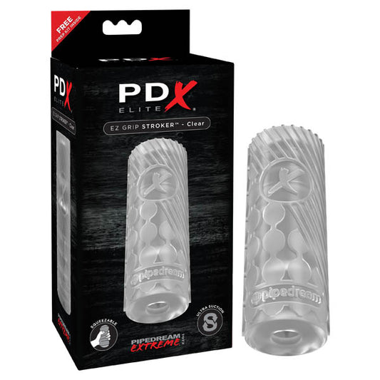 Pipedream PDX Elite EZ Grip Squeezable Stroker - Clear