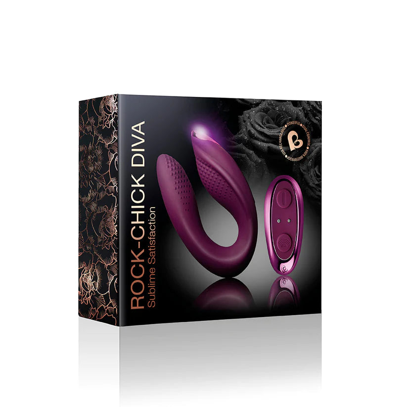 Rocks Off Rock Chick Diva Clitoral and G-Spot Stimulation Vibrator w Remote