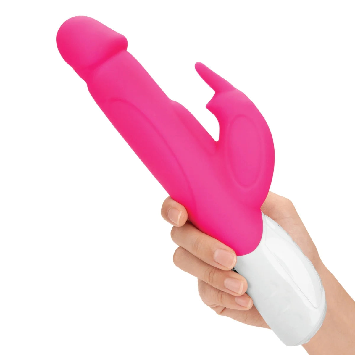 Rabbit Essentials Rechargeable Realistic Rabbit Vibrator Hot Pink