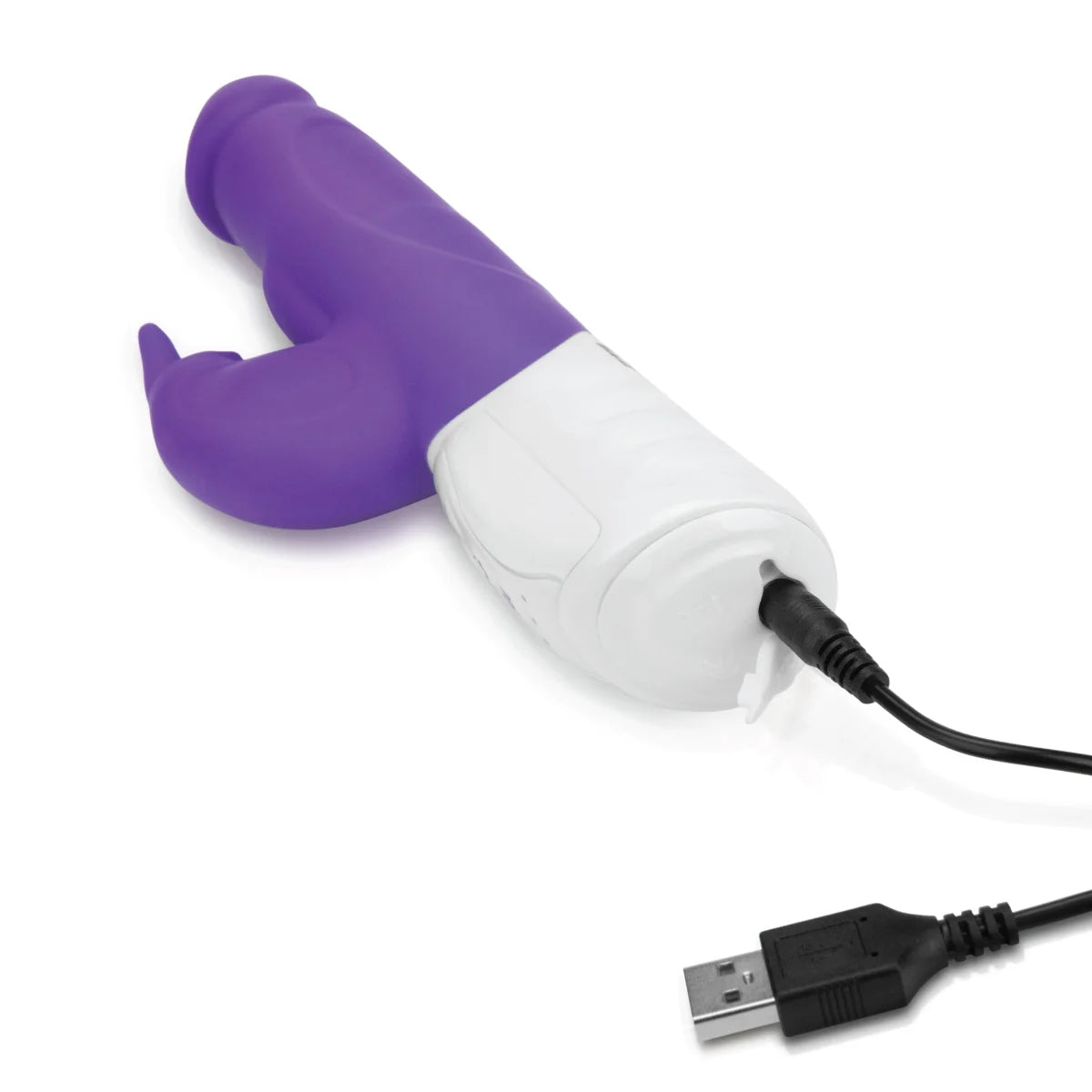 Rabbit Essentials Rechargeable Realistic Rabbit Vibrator Hot Purple