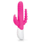 Rabbit Essentials Rechargeable Double Penetration Rabbit Vibrator Hot Pink