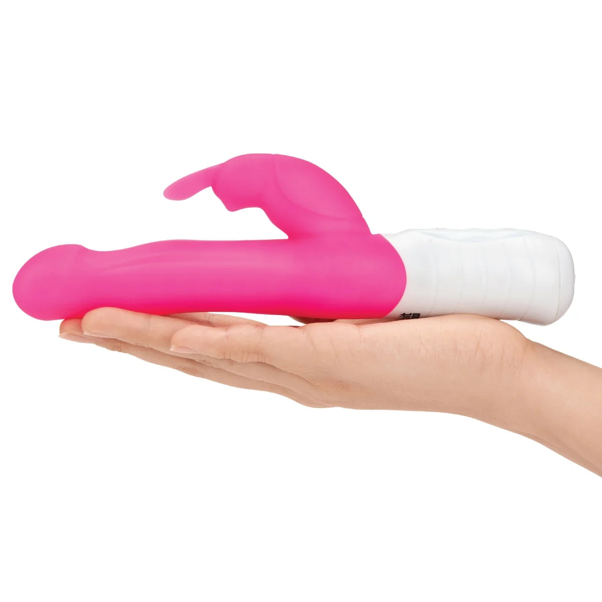 Rabbit Essentials Rechargeable Slim Shaft Rabbit Vibrator Hot Pink