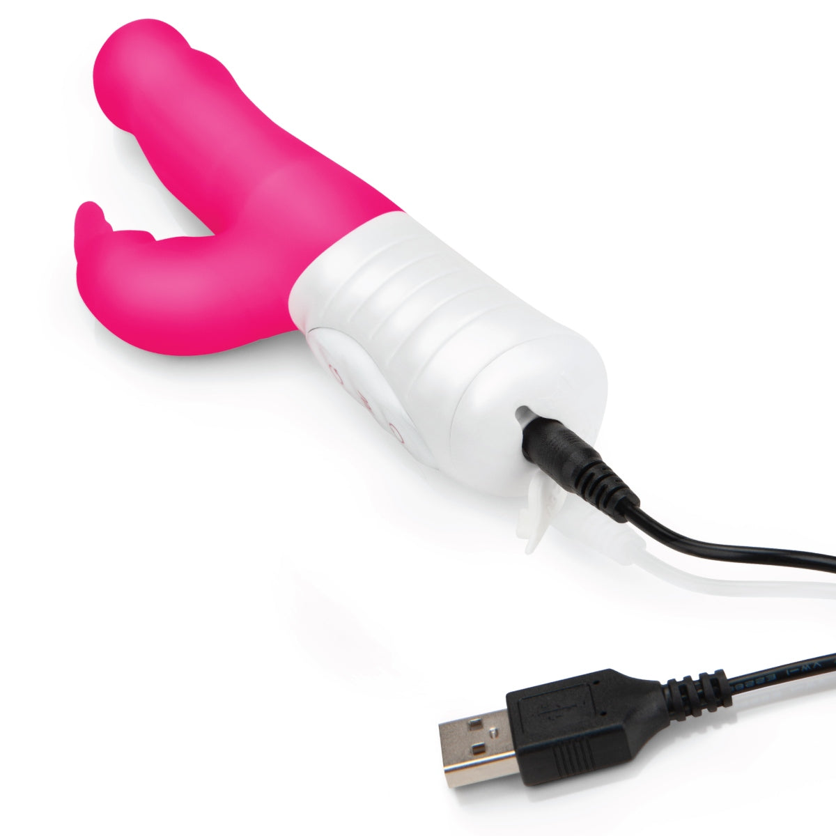 Rabbit Essentials Rechargeable Slim Shaft Rabbit Vibrator Hot Pink