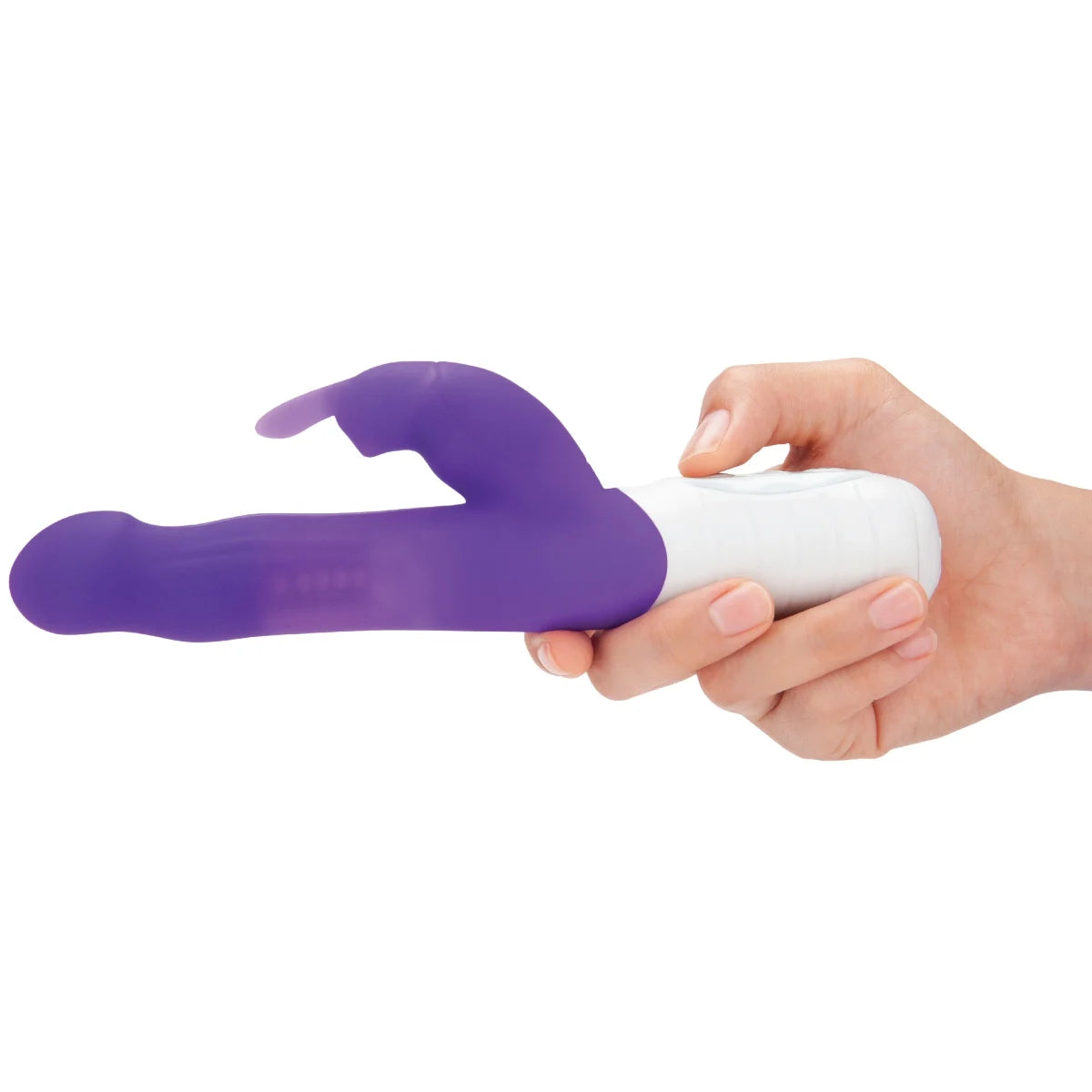 Rabbit Essentials Rechargeable Slim Shaft Rabbit Vibrator Hot Purple