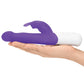 Rabbit Essentials Rechargeable Slim Shaft Rabbit Vibrator Hot Purple