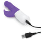 Rabbit Essentials Rechargeable Slim Shaft Rabbit Vibrator Hot Purple