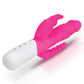 Rabbit Essentials Rechargeable Slim Double Penetration Rabbit Vibrator Hot Pink