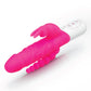 Rabbit Essentials Rechargeable Slim Double Penetration Rabbit Vibrator Hot Pink