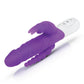 Rabbit Essentials Rechargeable Slim Double Penetration Rabbit Vibrator Hot Purple