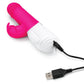 Rabbit Essentials Rechargeable Thrusting Rabbit Vibrator Hot Pink