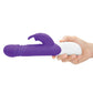 Rabbit Essentials Rechargeable Thrusting Rabbit Vibrator Hot Purple