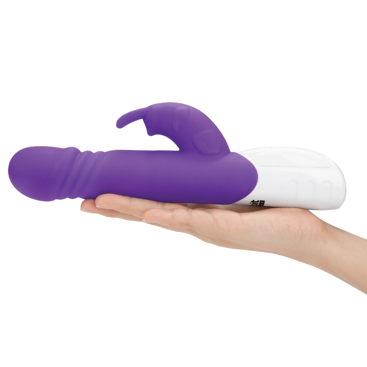 Rabbit Essentials Rechargeable Thrusting Rabbit Vibrator Hot Purple