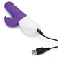 Rabbit Essentials Rechargeable Thrusting Rabbit Vibrator Hot Purple