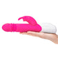 Rabbit Essentials Rechargeable G-Spot Thrusting Rabbit Vibrator Hot Pink