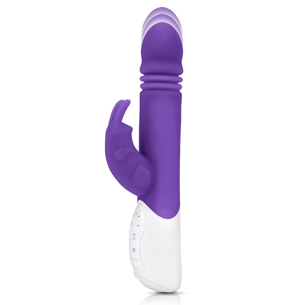 Rabbit Essentials Rechargeable G-Spot Thrusting Rabbit Vibrator Purple