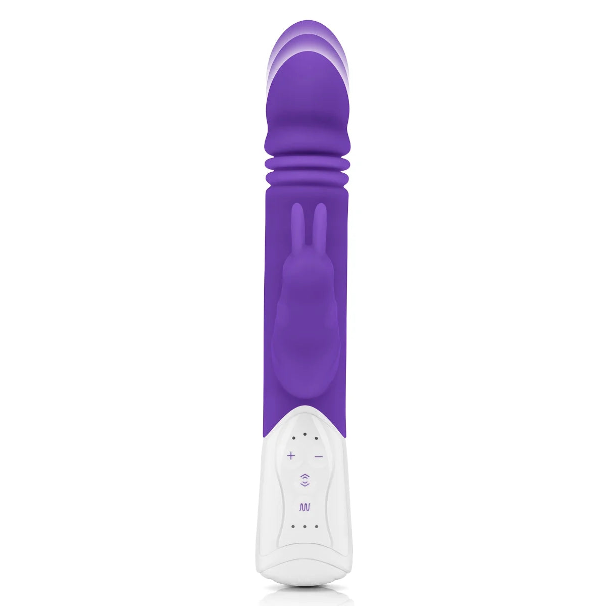 Rabbit Essentials Rechargeable G-Spot Thrusting Rabbit Vibrator Purple