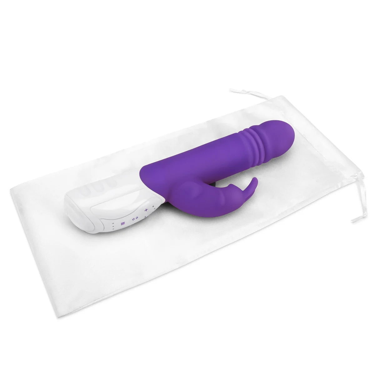 Rabbit Essentials Rechargeable G-Spot Thrusting Rabbit Vibrator Purple