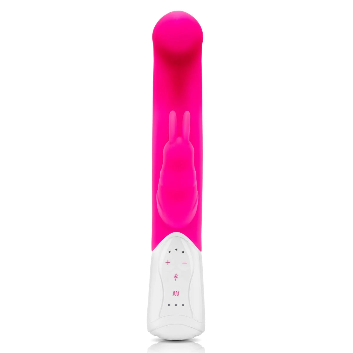 Rabbit Essentials Rechargeable Come Hither G-Spot Rabbit Vibrator Hot Pink