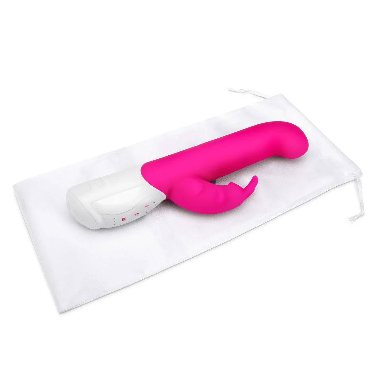 Rabbit Essentials Rechargeable Come Hither G-Spot Rabbit Vibrator Hot Pink