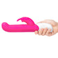 Rabbit Essentials Rechargeable Come Hither G-Spot Rabbit Vibrator Hot Pink