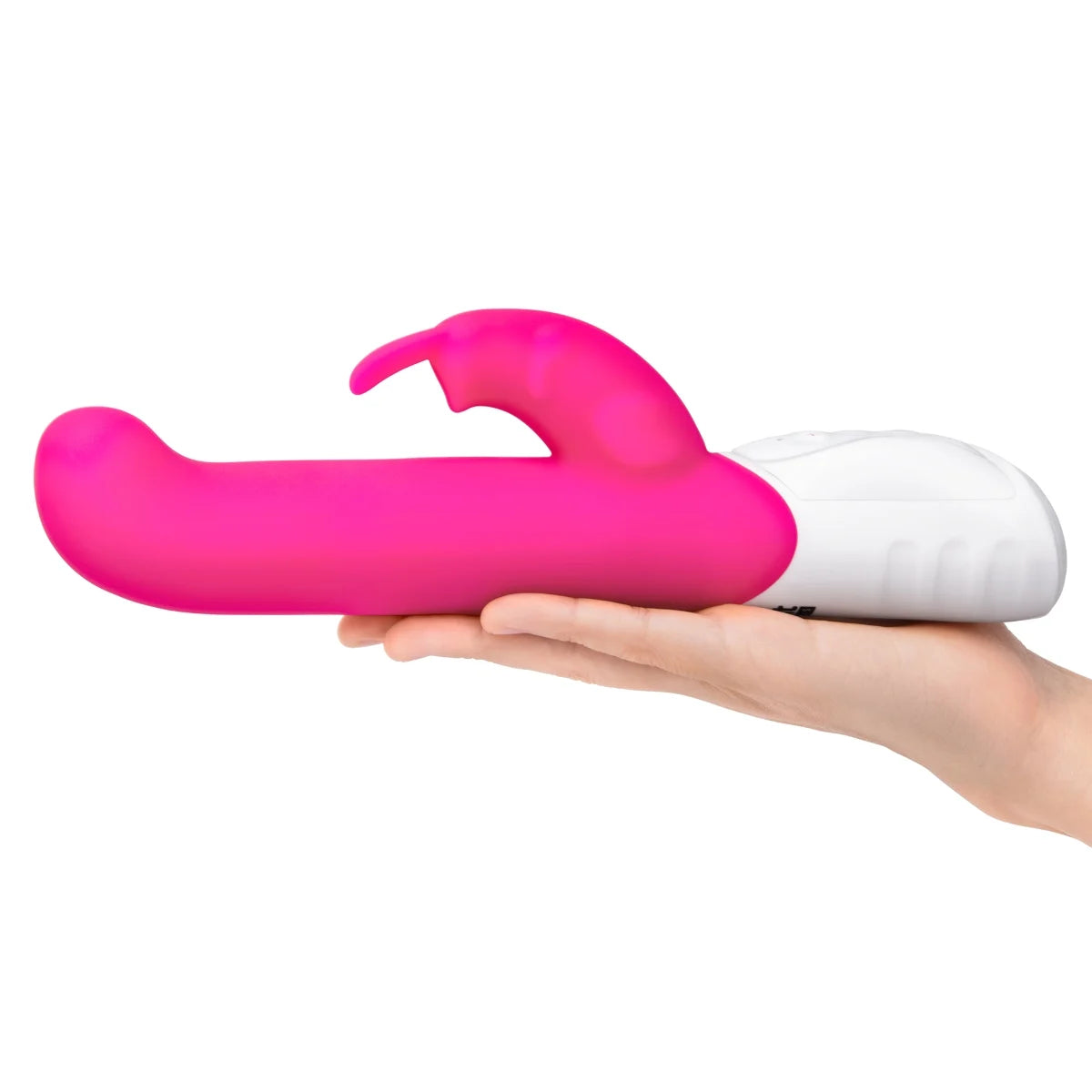 Rabbit Essentials Rechargeable Come Hither G-Spot Rabbit Vibrator Hot Pink