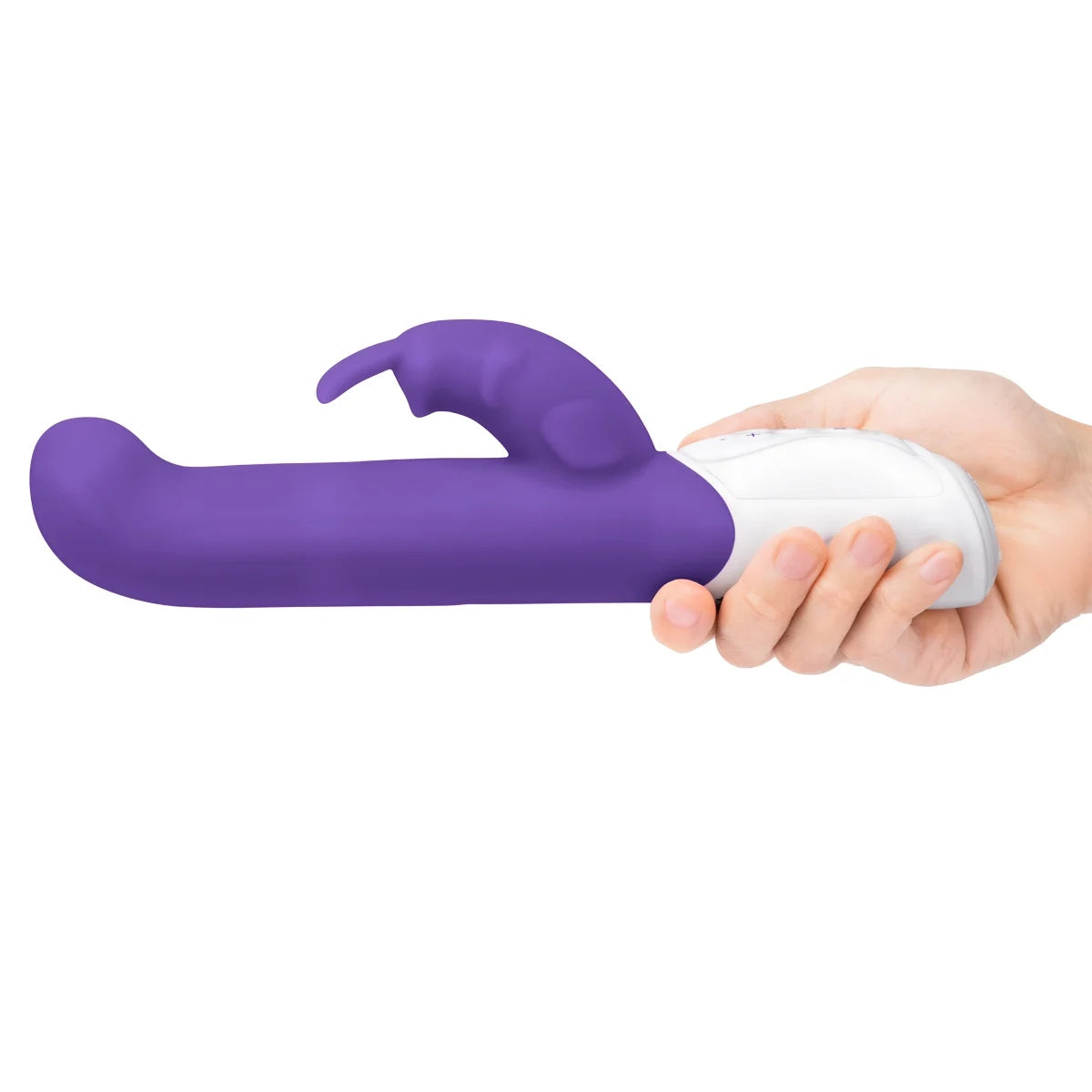 Rabbit Essentials Rechargeable Come Hither G-Spot Rabbit Vibrator Hot Purple