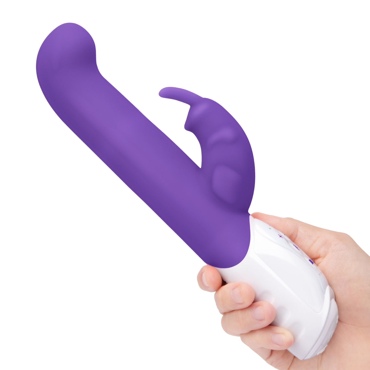 Rabbit Essentials Rechargeable Come Hither G-Spot Rabbit Vibrator Hot Purple