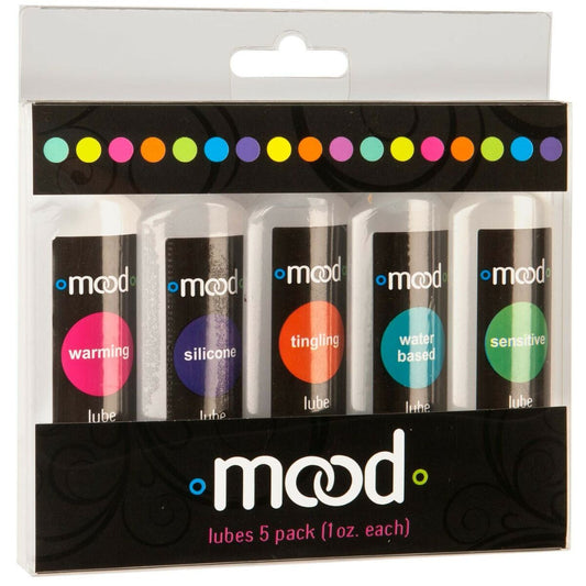 Doc Johnson Mood - Lubes Warm/Silicone/Tingling/Water Based/Sensitive - 5 Pack