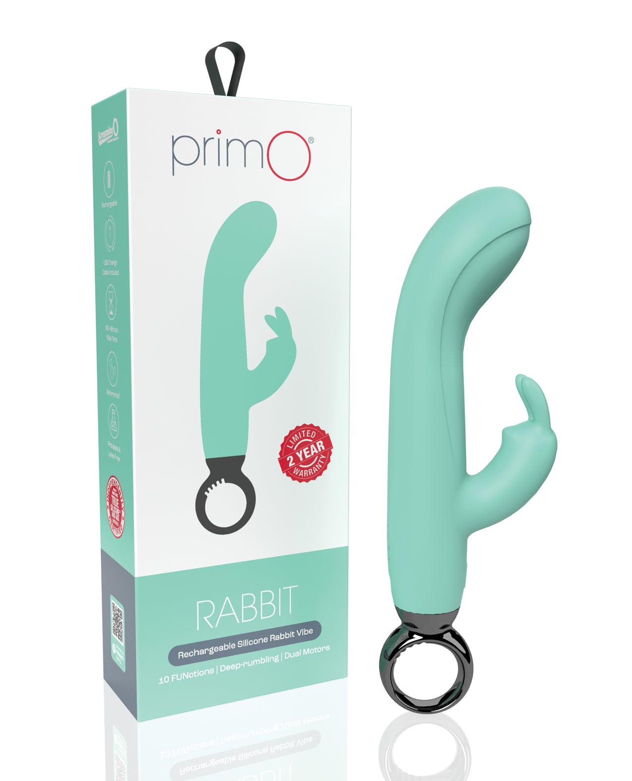 ScreamingO PrimO® Rabbit Rechargeable Rabbit Vibrator Vibe Kiwi