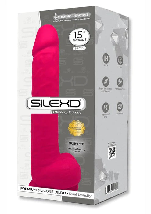 Adrien Lastic Silexd 15" Model 1 Realistic Silicone Dildo - Pink