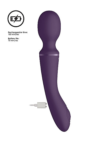 Shots Toys | VIVE Enora Wand and Vibrator Double Ended Purple